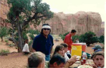 Dejeuner avec les indiens Navajos
